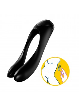 Stimulateur noir clitoris pour doigt USB