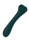 QUIVER Vert Foncé Stimulateur Clitoridien et vaginal USB à DOUBLE Stimulation par Succion ou Vibration 