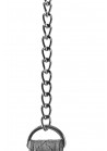 Collier laisse noir simili cuir matelassé