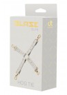 Sangle croix pour Menottes poignets et chevilles simili cuir Blanc