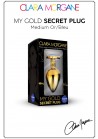 My Gold Secret Plug Doré Bijou Bleu Medium