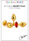 My Gold Secret Plug Doré Bijou Rouge Small