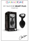 My Heart Black Silicone Plug Coeur Small