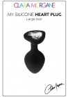 My Heart Black Silicone Plug Coeur Large