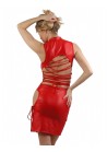 Robe wetlook rouge dos lacé
