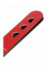 Paddle tapette bicolor rouge percé coeur et noir