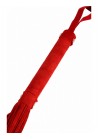 Martinet rouge simili daim avec rivets 50cm