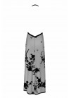 Robe longue transparente flocage fleurs dos ouvert F312